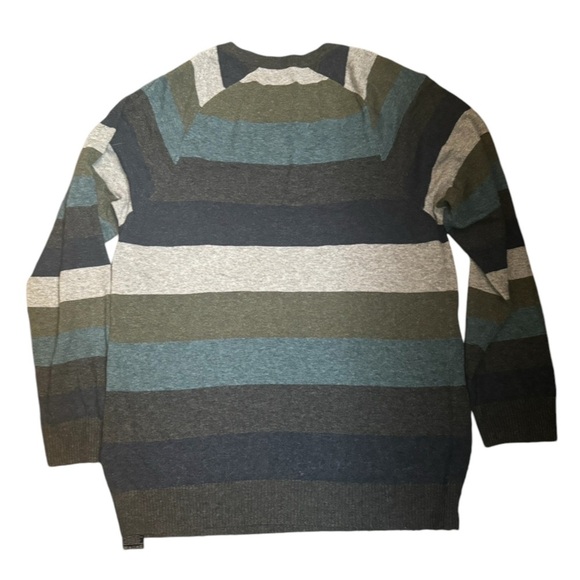 KAVU ATKINSON Blue Spruce Long Sleeve Striped Sweater Wool Alpaca Men’s Large - Picture 5 of 12